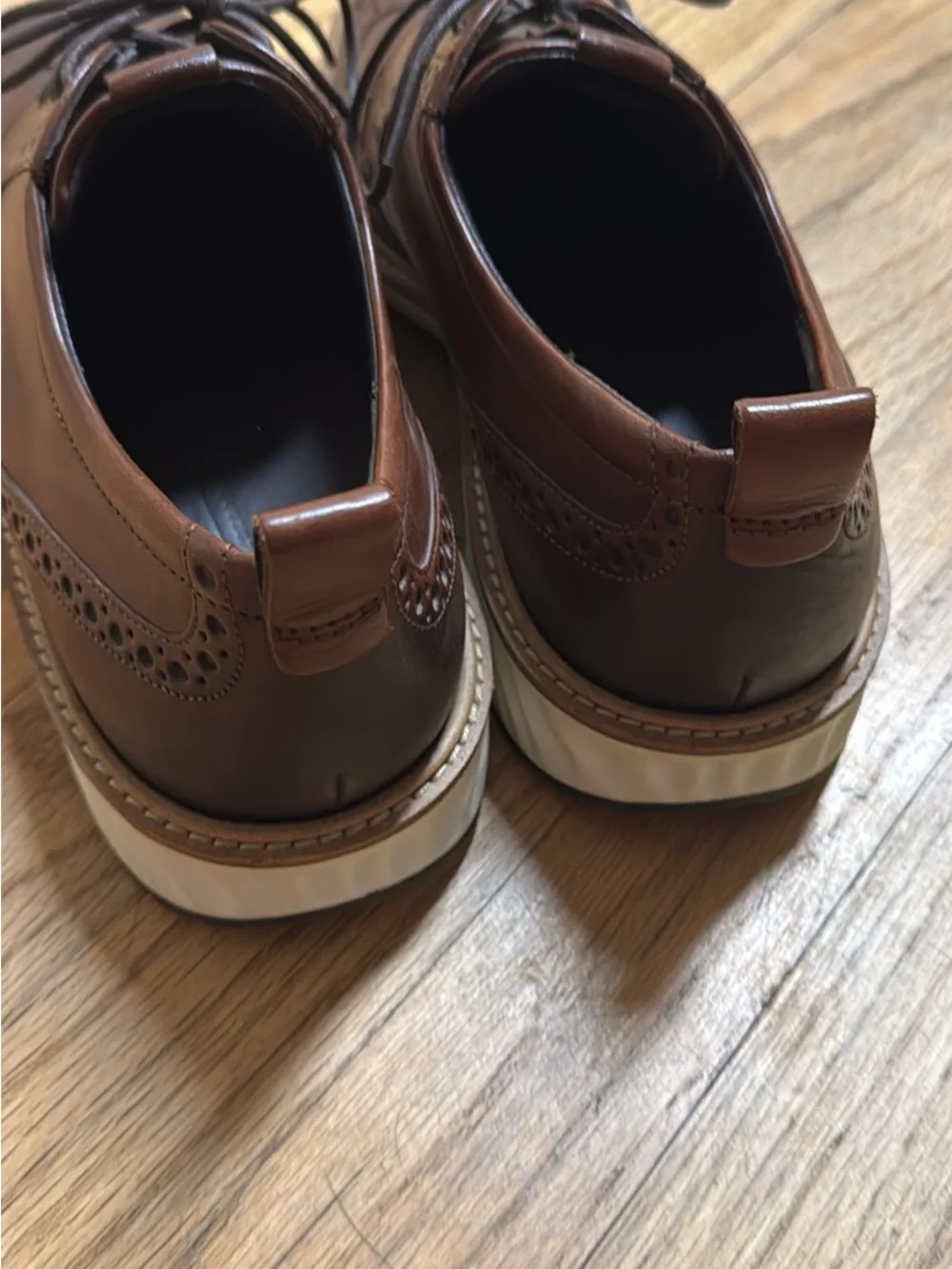 Ecco Brown Leather Wingtip Derby Oxfords